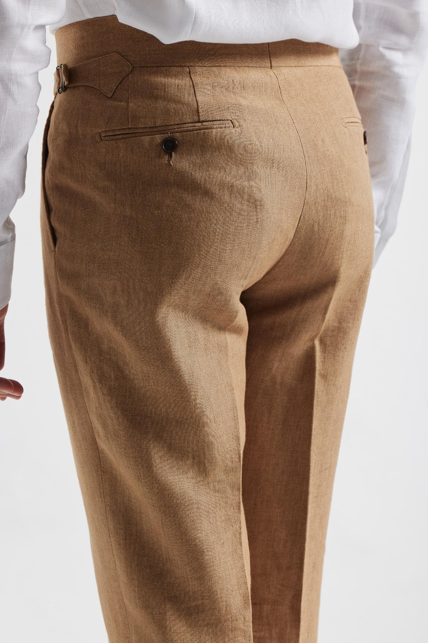 Dark Beige Linen Trousers