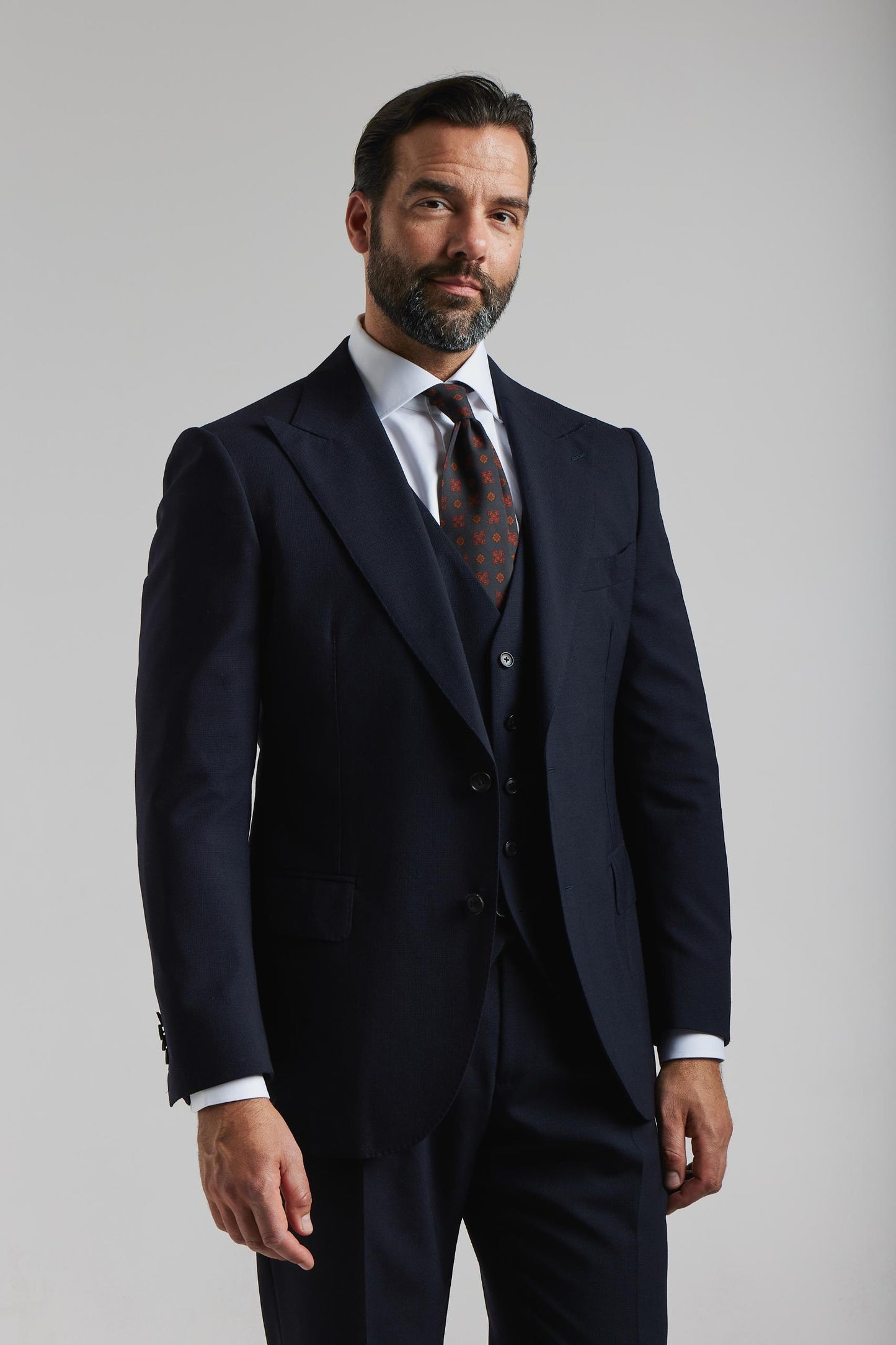 Dark Navy Angelico Wool Suit