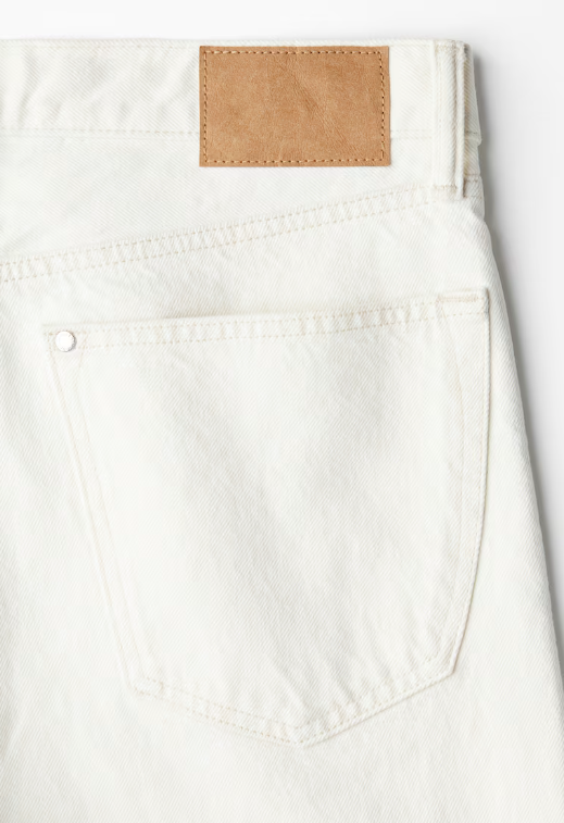 White Relaxed Fit Jeans