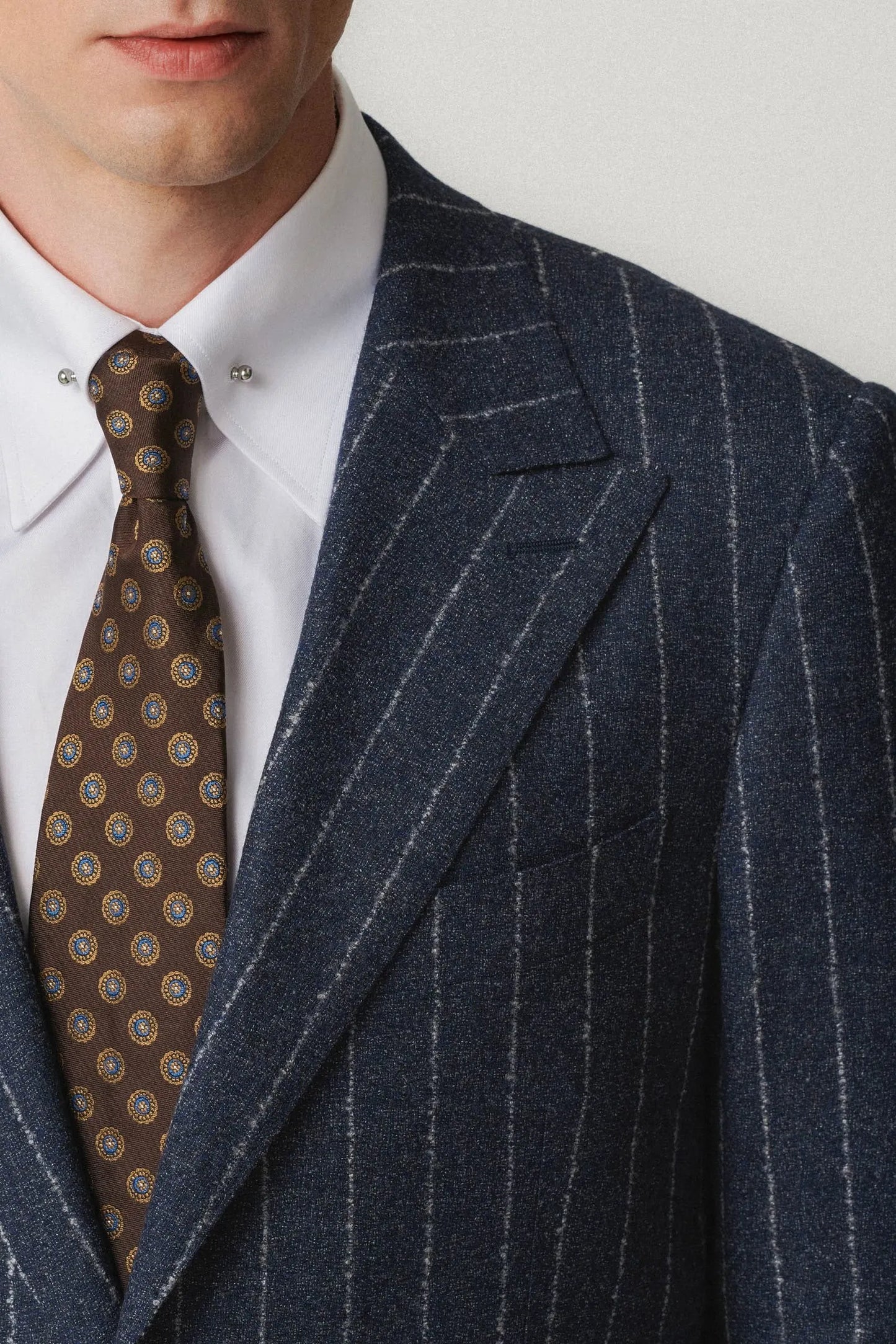 White pin collar Albini shirt