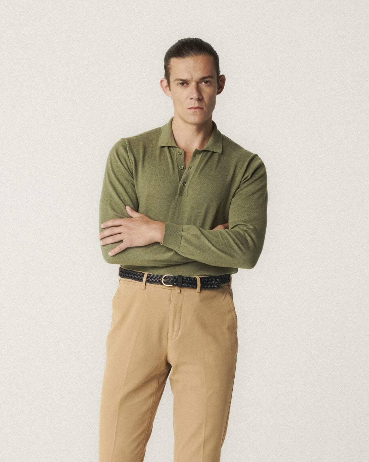 Long sleeve polo by Herse