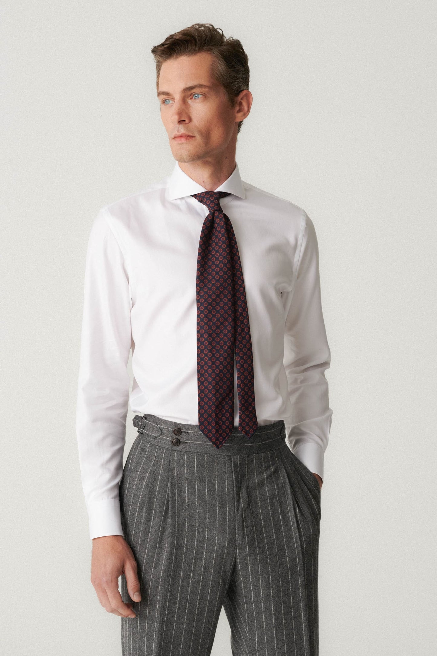 Grey Flannel Pinstripe Double Breasted Suit
