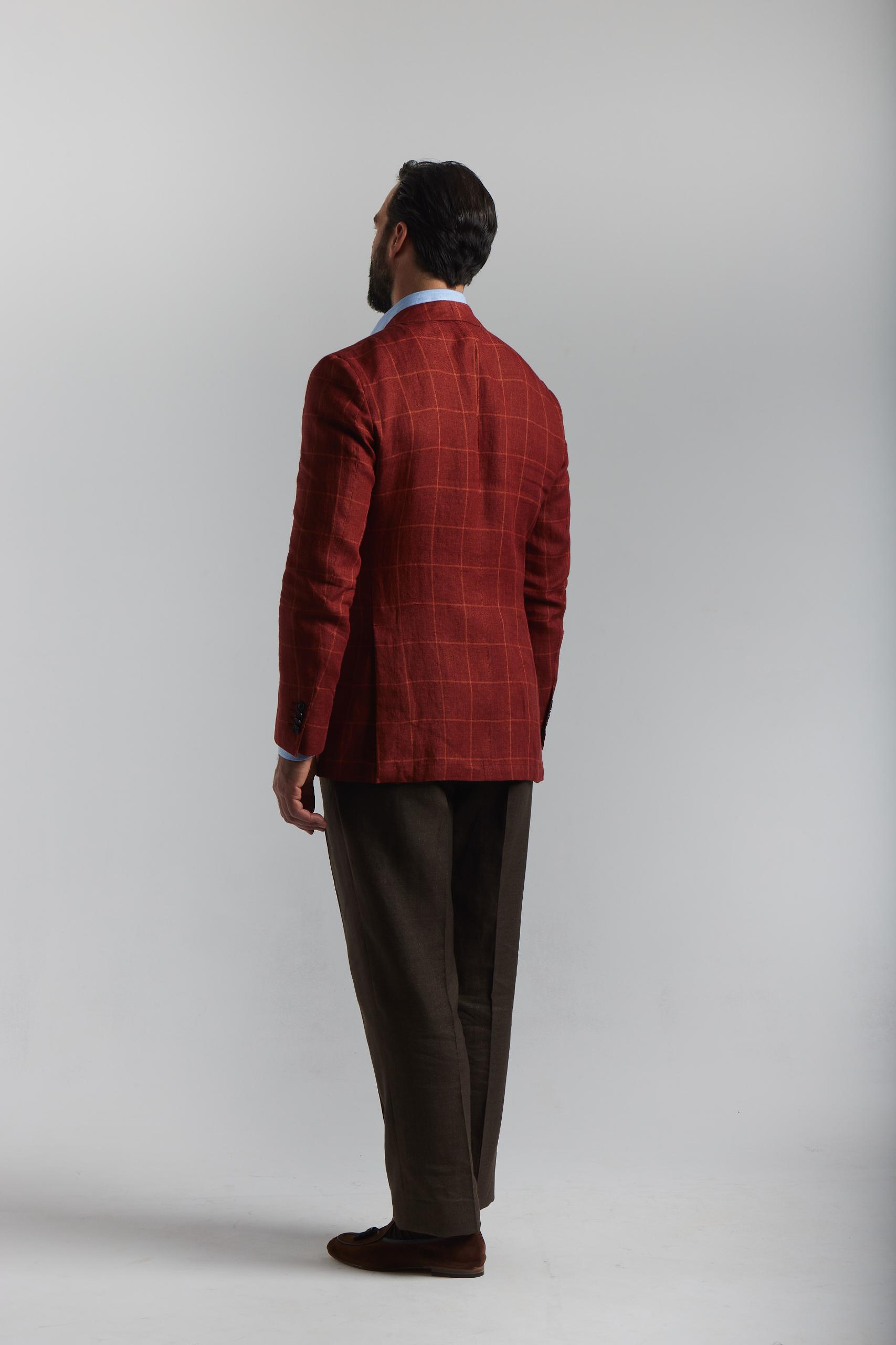 Rust linen Jacket from Angelico