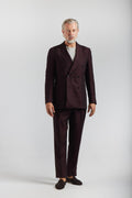 Burgundy Linen Suit