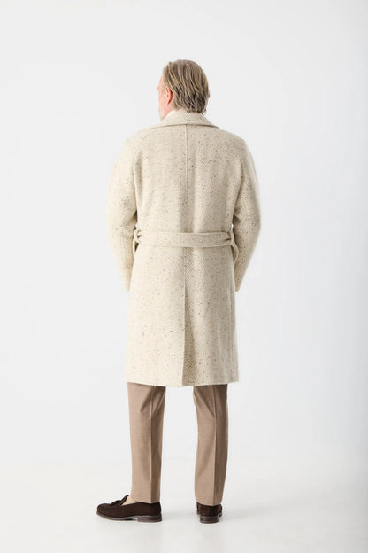 Light Beige Donegal Raglan Coat