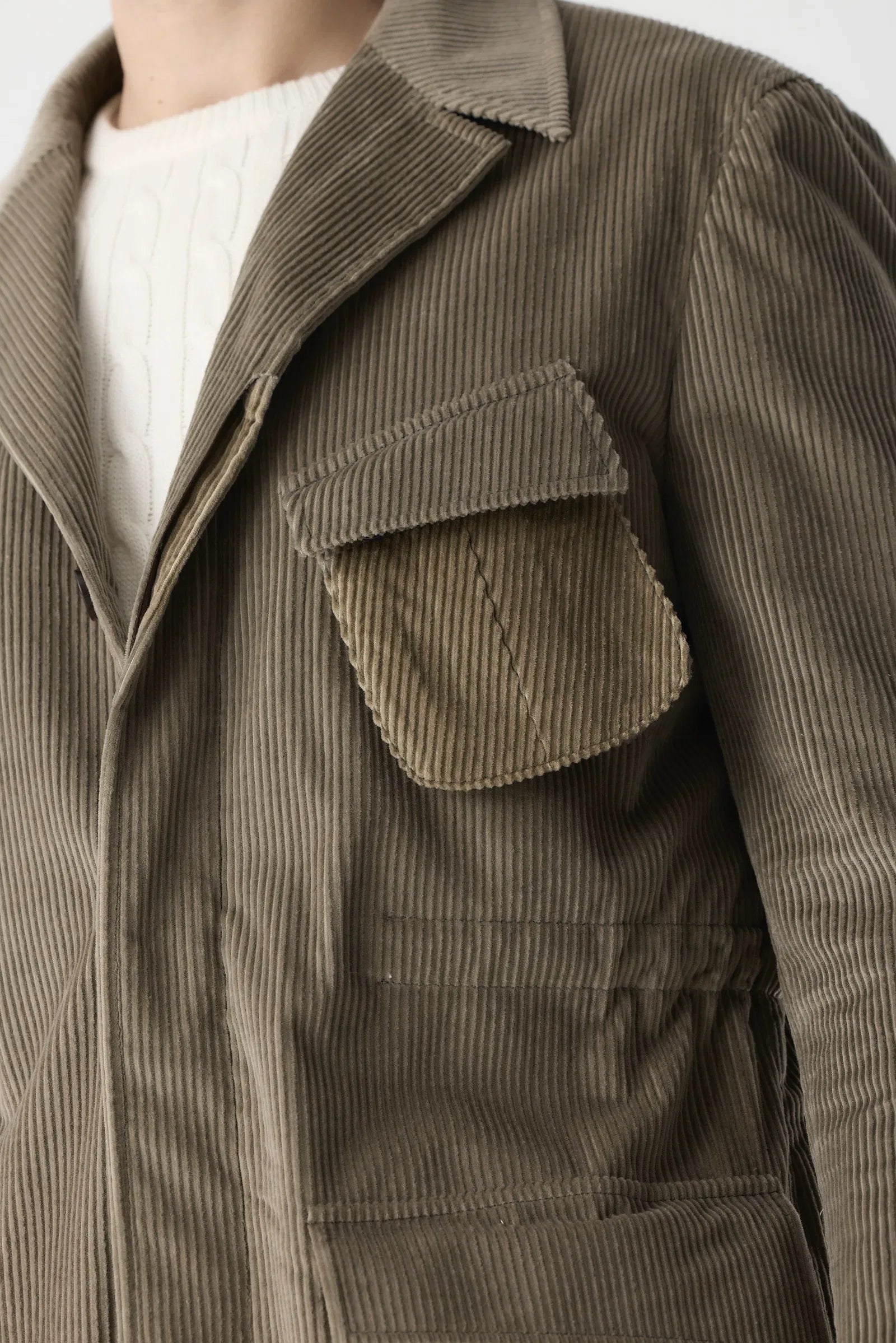 Olive Corduroy Field Jacket