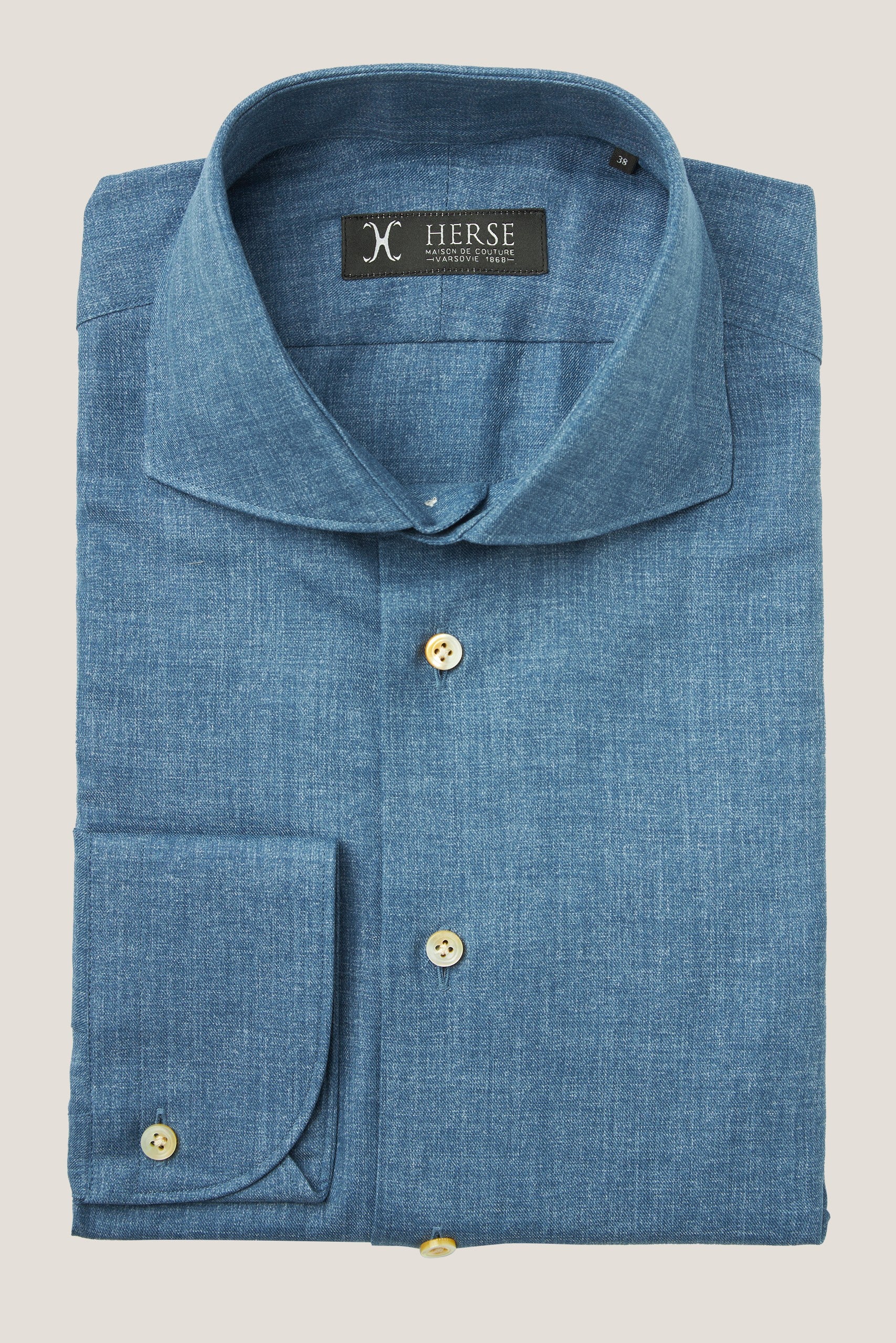 Carlo Riva denim shirt with Italian collar