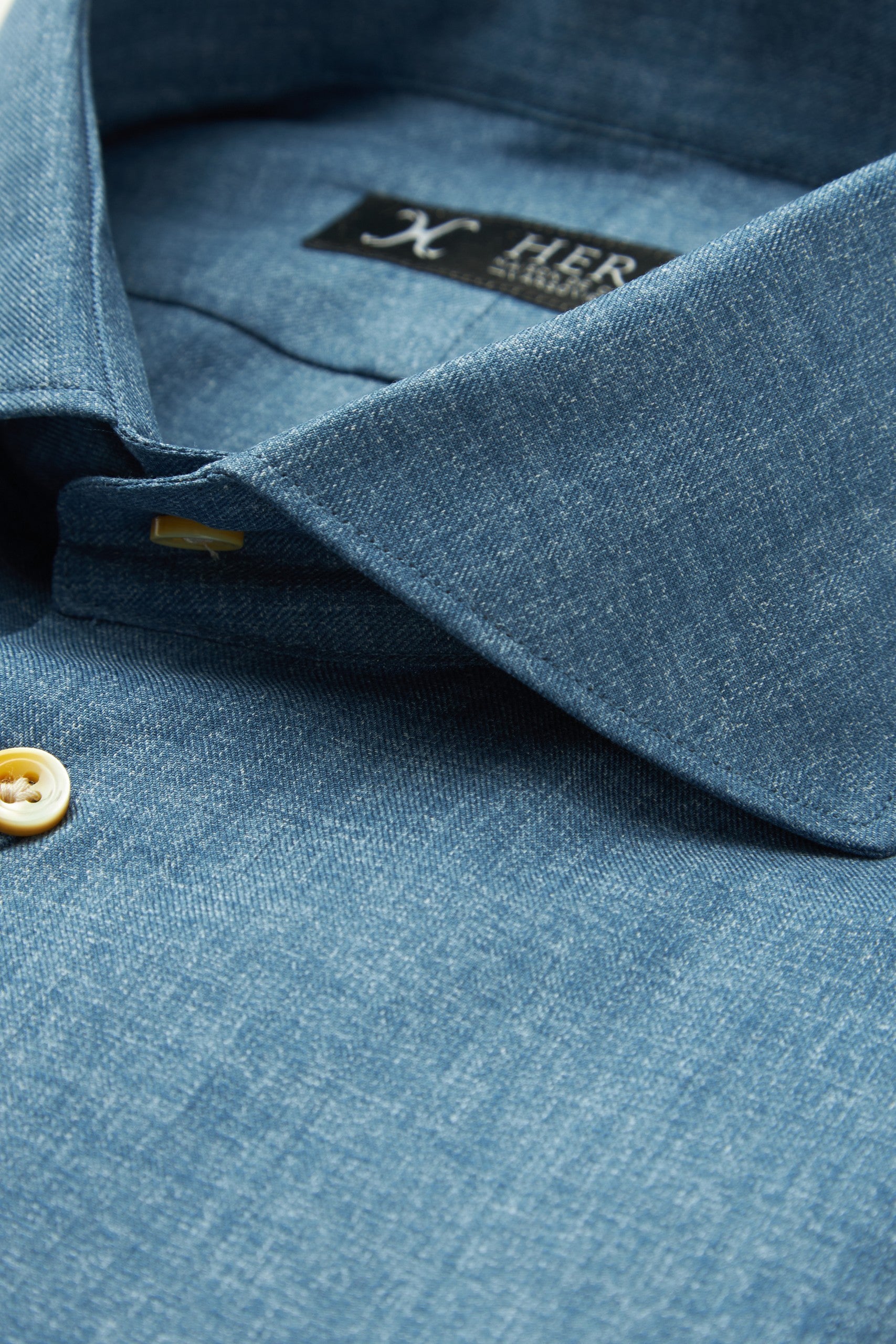 Carlo Riva denim shirt with Italian collar
