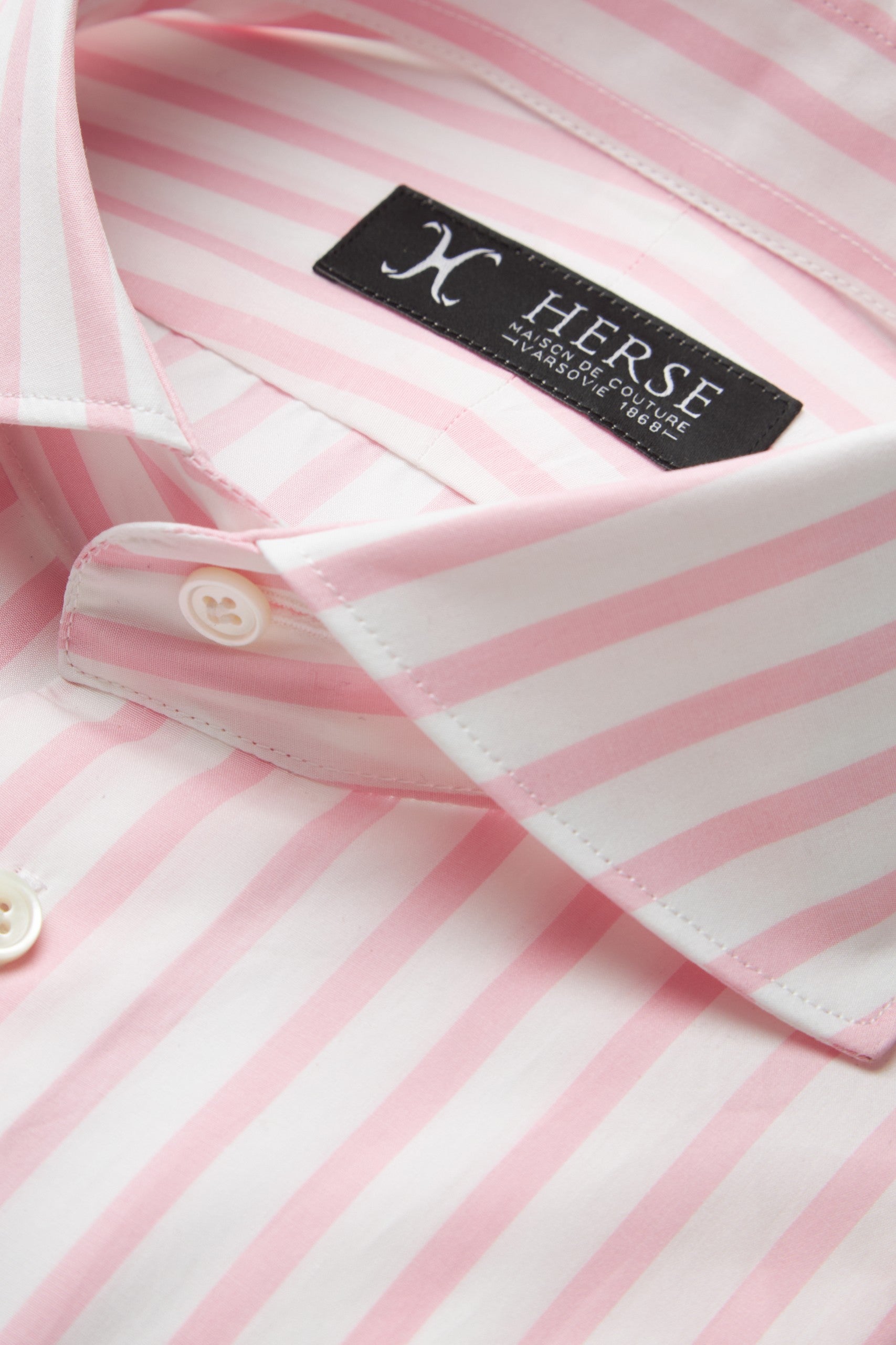 Carlo Riva pink pinstripe shirt with Italian collar