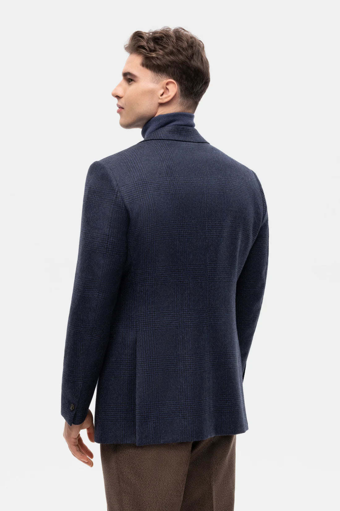 Tmavomodrá flanelová bunda Marling & Evans Glencheck