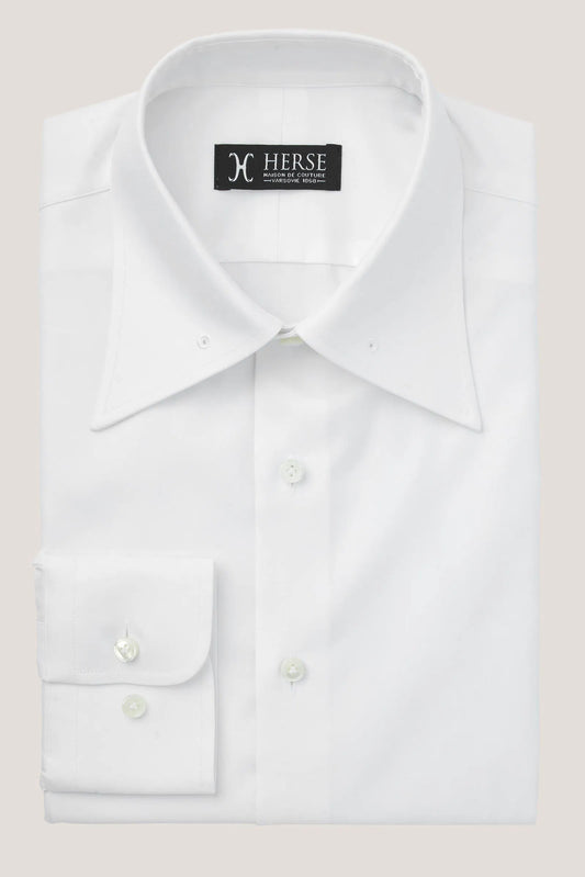 White pin collar Albini shirt