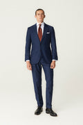 Navy Loro Piana Silk Wool Suit