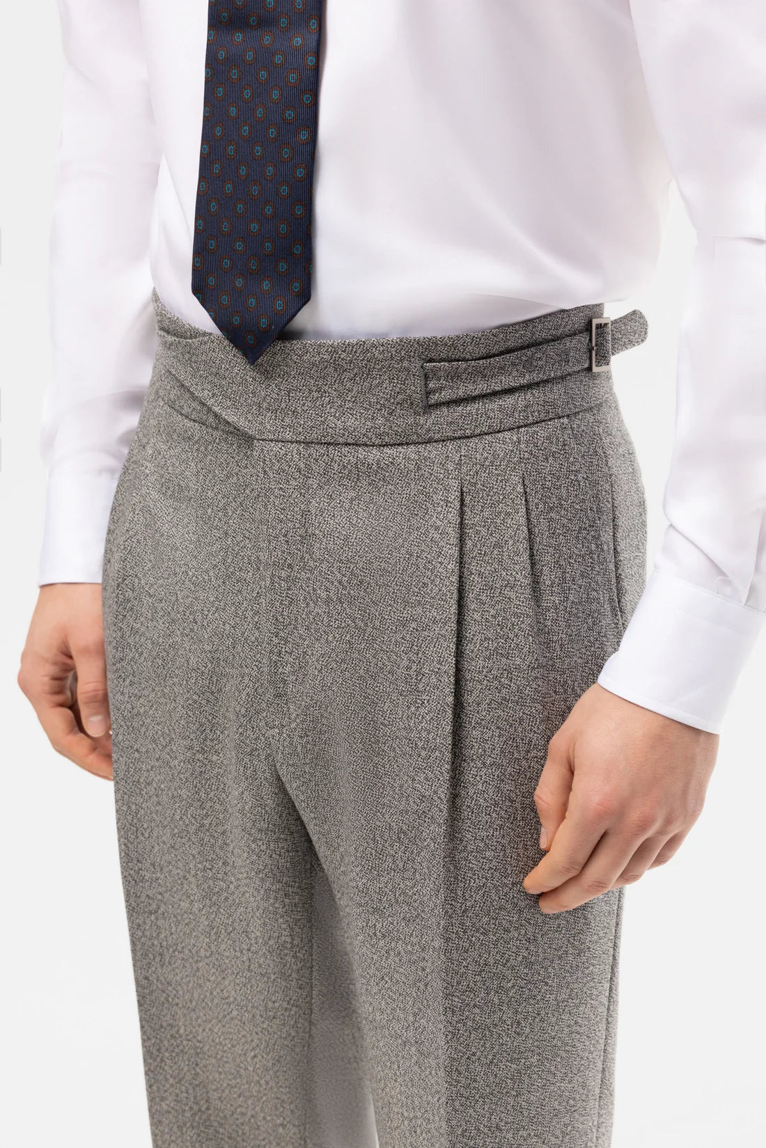 Sivé vlnené nohavice Marling & Evans Gurkha