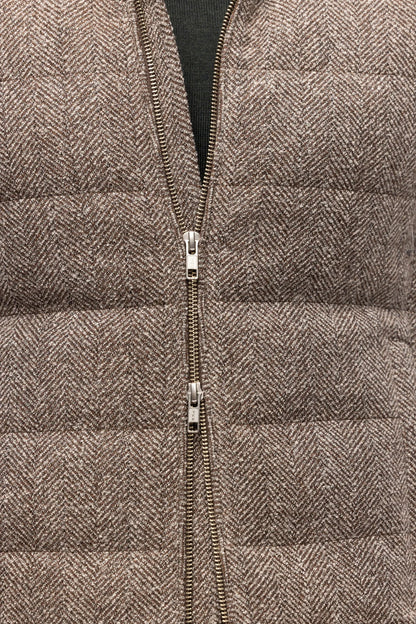 Light brown padded vest Vitale