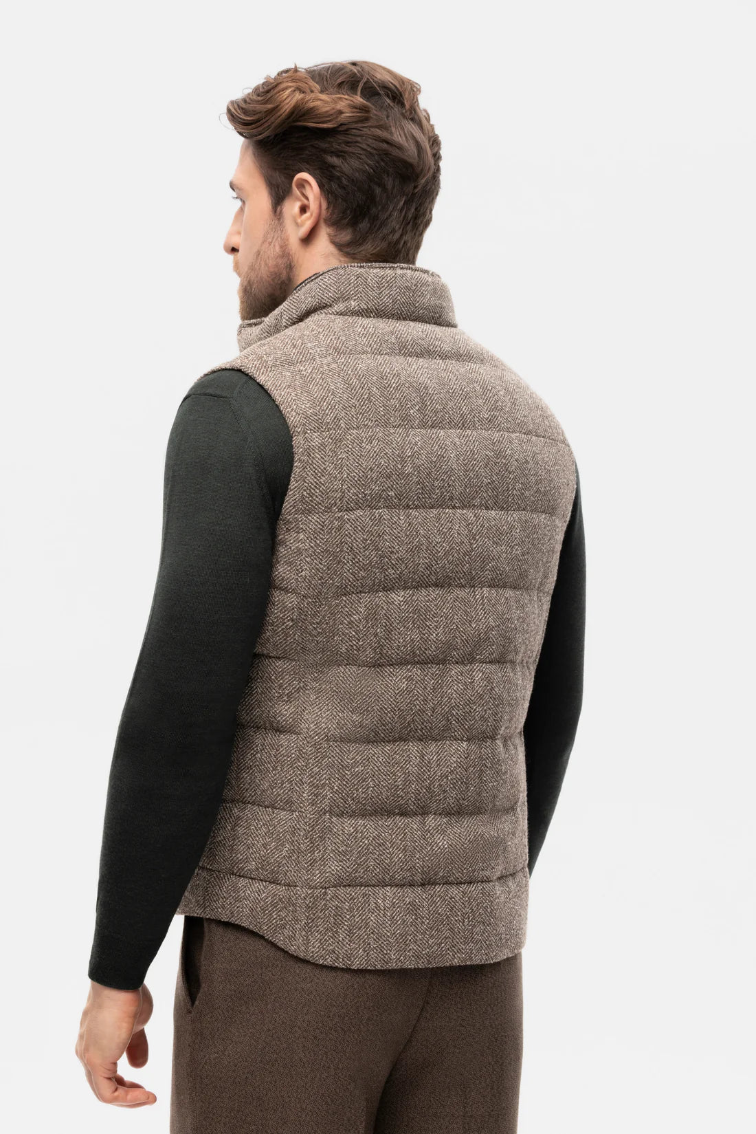 Light brown padded vest Vitale