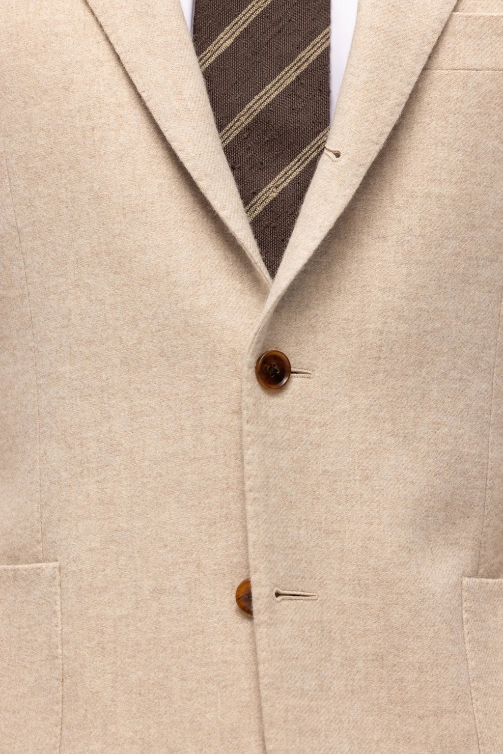 Beige brushed wool jacket